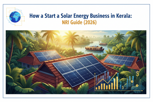 Solar energy business Kerala 2026 — NRI investment and startup guide by Blueberry FM