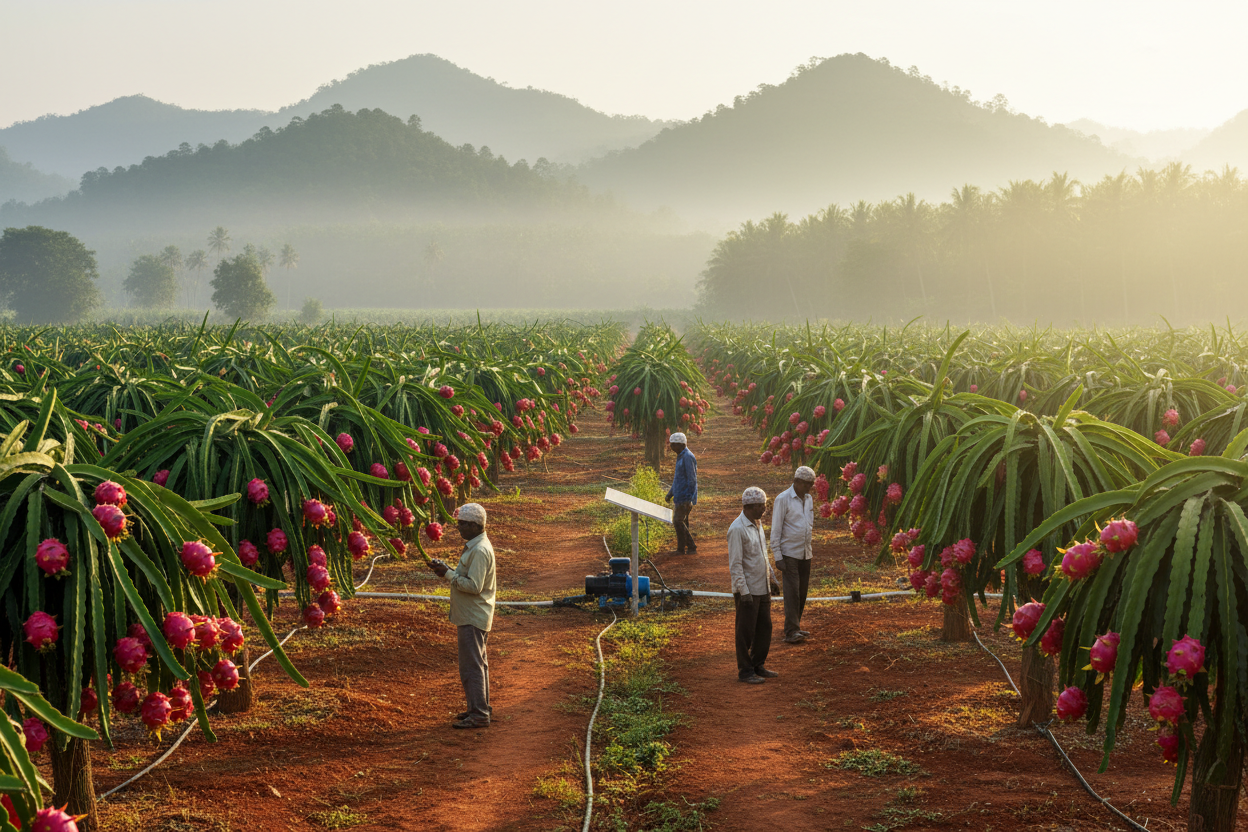Dragon Fruit Farming in Kerala 2026 — Subsidies, ROI & Complete Guide